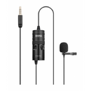 Microfon Boya BY-M1 Pro Microfon lavaliera digitala, condensator, omnidirectional, cu clips, cablu 6m, Jack 3.5mm