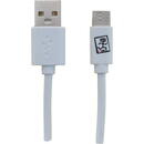 2GO 795925, 1 m, Micro-USB B, USB C Alb