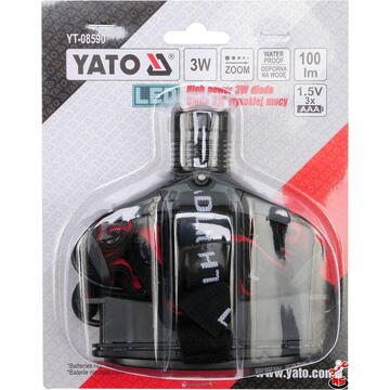 Yato Lanternă pentru cap 3 W YT-08590