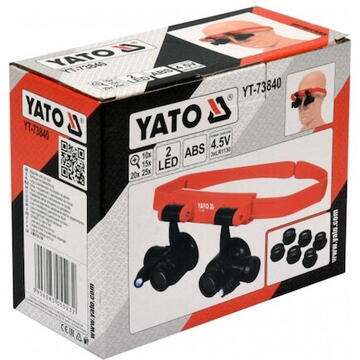 Yato Lupa pentru cap cu curea si iluminare LED 10x-25x
