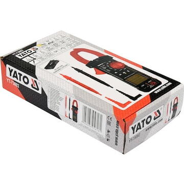 Yato Clampmetru Display LCD, Cu 2 cabluri testare, Negru/Rosu YT-73092