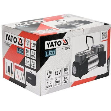 Yato Compresor auto 10 bar, 60l/min YT-73462 12 V 250 W