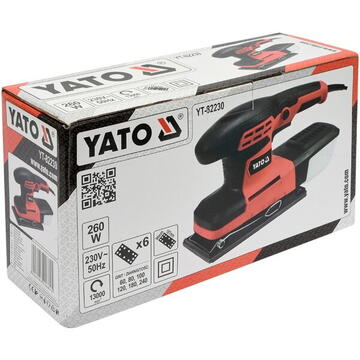 Yato Slefuitor cu vibratii, 260 W, 187x90 mm YT-82230