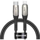 Baseus Durable USB-C PD la tip Lightning, 18W, 1 Metru, Negru & Argintiu