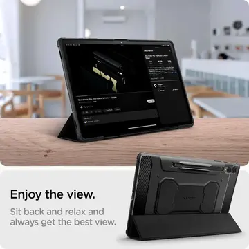 Husa pentru Samsung Galaxy Tab S9 Plus - Spigen Rugged Armor Pro - Black