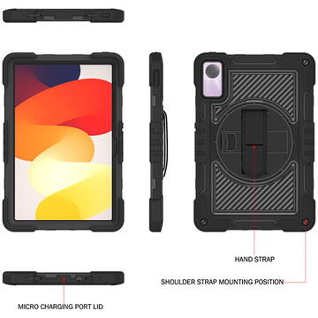 Husa pentru Xiaomi Redmi Pad SE - Techsuit StripeShell 360 - Pink