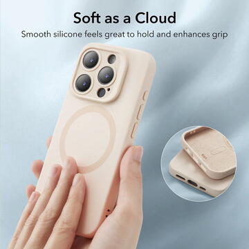 Husa Husa pentru iPhone 15 Pro - ESR Cloud Soft HaloLock - Light Tan