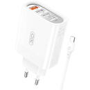 Incarcator de retea Wall charger XO L110 with cable USB-C, 18W (white)
