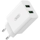 Incarcator de retea Wall charger XO L119 2x USB-A , 18W (white)