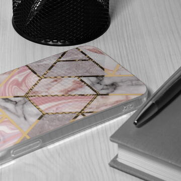 Husa Husa pentru Oppo A17 - Techsuit Marble Series - Pink Hex