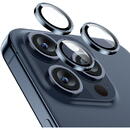 Folie Camera pentru iPhone 15 Pro / 15 Pro Max - ESR Lens Protector Tempered Glass - Blue