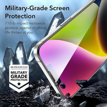 Folie pentru iPhone 13 / 13 Pro / 14 - ESR Armorite Screen Protector - Black