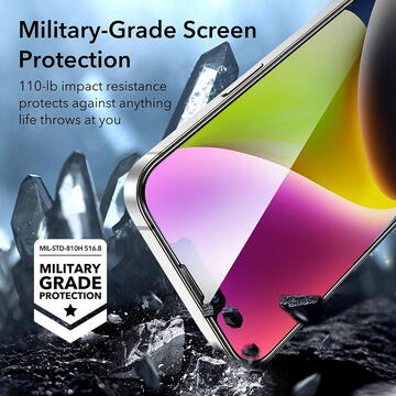 Folie pentru iPhone 13 Pro Max / 14 Plus (set 2) - ESR Armorite Screen Protector - Black