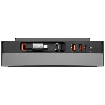 Baseus T-Space Series USB HUB for Tesla Model 3 / Y with Built-in 45W USB C Cable - Black
