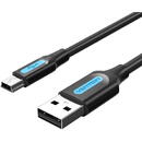 USB 2.0 A to Mini-B cable Vention COMBG 1.5m Black PVC