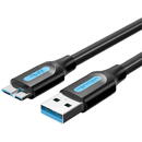 USB 3.0 A to Micro-B cable Vention COPBG 1.5m Black PVC