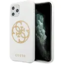 Husa Guess GUHCN65TPUWHGLG iPhone 11 Pro Max white/white hard case Glitter 4G Circle Logo