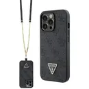 Husa Guess GUHCP13LP4TDSCPK Case for iPhone 13 Pro / 13 - Black Crossbody 4G Metal Logo