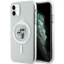Husa Karl Lagerfeld KLHMN61HGKCNOT case for iPhone 11 / Xr - transparent hardcase Karl&amp;Choupette Glitter MagSafe
