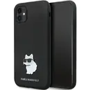 Husa Karl Lagerfeld KLHCN61SMHCNPK case for iPhone 11 / Xr - black Silicone C Metal Pin