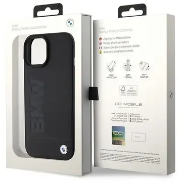 Husa BMW BMHMP15SSLLBK iPhone 15 6.1&quot; black/black Magsafe hardcase Signature Logo Imprint