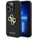 Husa Guess Leather Perforated 4G Glitter Logo Case for iPhone 15 Pro - Black