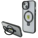 Husa Ferrari FEHMP15SUSCAH iPhone 15 6.1&quot; transparent hardcase Ring Stand 2023 Collection MagSafe