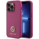 Husa Guess GUHCP15XPS4DGPP iPhone 15 Pro Max 6.7&quot; pink/pink hardcase Strass Metal Logo
