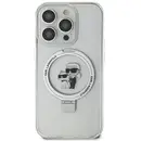 Husa Karl Lagerfeld KLHMN61HMRSKCH iPhone 11 / Xr 6.1&quot; white/white hardcase Ring Stand Karl&amp;Choupette MagSafe