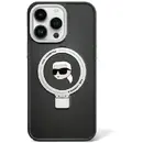 Husa Karl Lagerfeld KLHMP15SHMRSKHK iPhone 15 6.1&quot; black/black hardcase Ring Stand Karl Head MagSafe