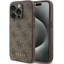 Husa Guess 4G Metal Gold Logo case for iPhone 15 Pro - brown