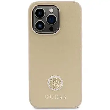 Husa Guess GUHCP15LPS4DGPD iPhone 15 Pro 6.1&quot; gold/gold hardcase Strass Metal Logo