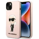 Husa Karl Lagerfeld KLHMP14MSNIKBCP iPhone 14 Plus 6.7&quot; hardcase pink/pink Silicone Ikonik Magsafe