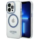 Husa Guess GUHMP14XHTRMB iPhone 14 Pro Max 6.7&quot; blue/blue hard case Metal Outline Magsafe