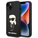 Husa Karl Lagerfeld KLHMP14MSNIKBCK iPhone 14 Plus 6.7" hardcase black/black Silicone Ikonik Magsafe
