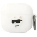 Husa Karl Lagerfeld KLA3RUNCHH AirPods 3 cover white/white Silicone Choupette Head 3D