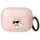 Husa Karl Lagerfeld KLAPHNCHTCP Airpods Pro cover pink/pink Ikonik Choupette