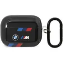 Husa BMW BMAP222SOTK AirPods Pro 2 gen cover black/black Tricolor Stripes