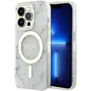Husa Guess GUHMP14LPCUMAH iPhone 14 Pro 6.1" white/white hardcase Marble MagSafe