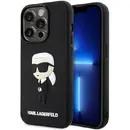 Husa Karl Lagerfeld KLHCP14L3DRKINK iPhone 14 Pro 6.1" black/black hardcase Rubber Ikonik 3D