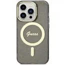 Husa Guess GUHMN61HCMCGK iPhone 11 / Xr 6.1" black/black hardcase Glitter Gold MagSafe