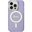 Husa Guess GUHMN61HCMCGU iPhone 11 / Xr 6.1" purple/purple hardcase Glitter Gold MagSafe