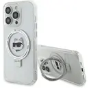 Husa Karl Lagerfeld KLHMP15XHMRSCHH iPhone 15 Pro Max 6.7&quot; white/white hardcase Ring Stand Choupette Head MagSafe