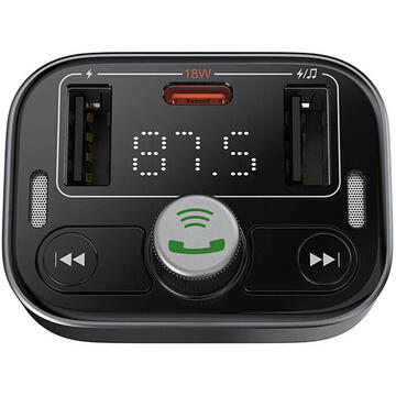 Modulator FM Baseus FM Transmitter S-09 Pro, Bluetooth (black)