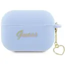 Guess GUAP2LSCHSB AirPods Pro 2 cover blue/blue Silicone Charm Heart Collection