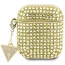 Guess GUA2HDGTPD AirPods 1/2 cover gold/gold Rhinestone Triangle Charm