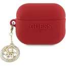 Guess GUAP23DSLGHDF AirPods Pro 2 cover red 3D Rubber 4G Diamond Charm
