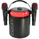Boxa portabila Ibiza Sound BOXA KARAOKE CU 2 MICROFOANE WIRELESS BT/USB/MSD/AUX - NEGRU