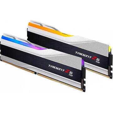Memorie G.Skill DDR5 - 48GB - 7200 - CL - 36 (2x 24 GB) dual kit, RAM (silver, F5-7200J3646F24GX2-TZ5RS, Trident Z5 RGB, INTEL XMP)