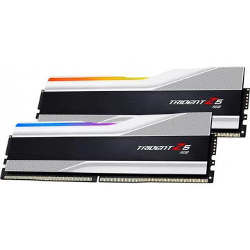 Memorie G.Skill DDR5 - 48GB - 7200 - CL - 36 (2x 24 GB) dual kit, RAM (silver, F5-7200J3646F24GX2-TZ5RS, Trident Z5 RGB, INTEL XMP)